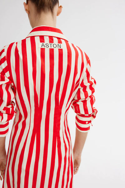FINN SHIRT DRESS - RUBY/ANTIQUE