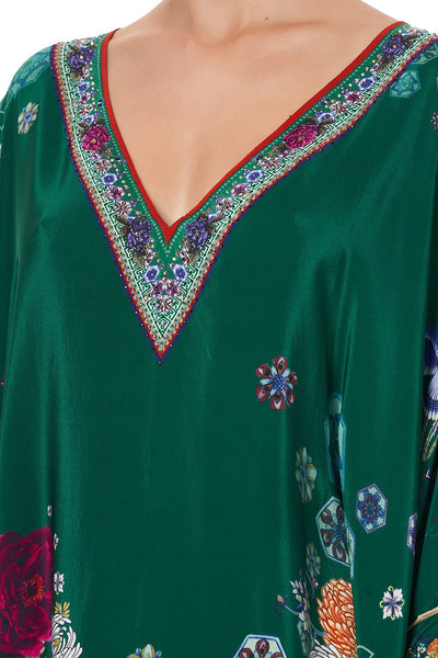 Short Kaftan W/ Cuff- Emerald’s Orbit