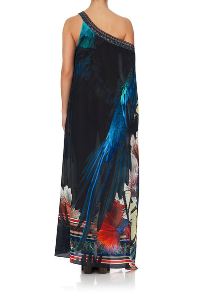 One Shoulder Kaftan W/ Neckband- Night Flight