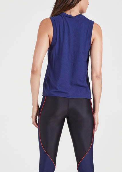 Throw In The Towel Tank- Navy