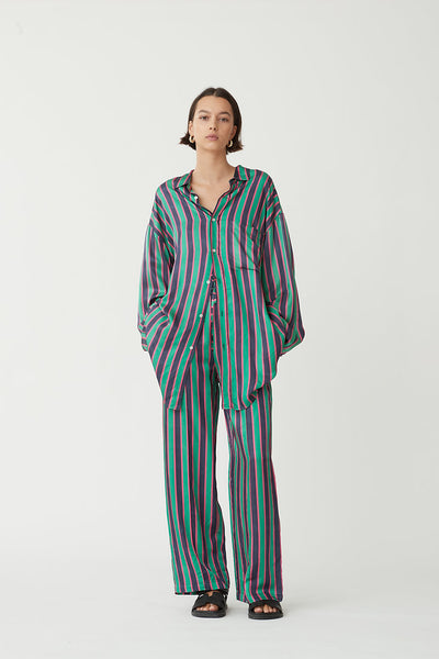 Dillon Shirt in Green/Fuschia