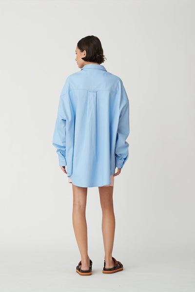 George Shirt in Blue/Orange