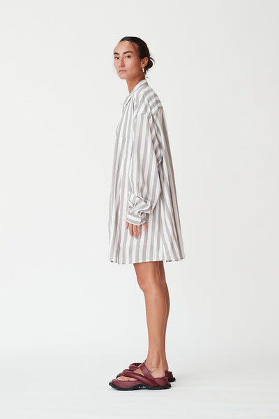 Frankie Shirt in Grey Stripe