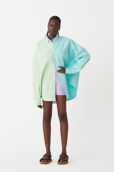 Henrietta Shirt in Lime/Blue