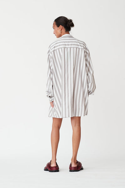 Frankie Shirt in Grey Stripe