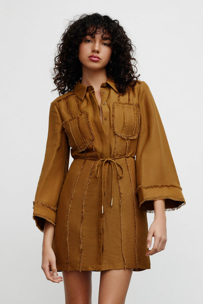 ALEKSANDRA MINI DRESS- GOLDEN OLIVE