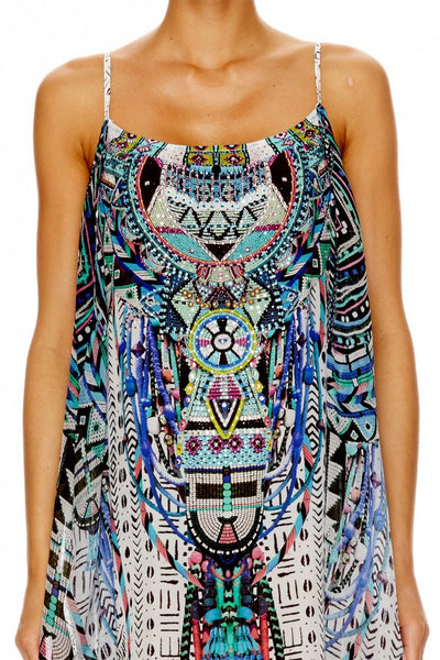 Mini Dress W/ Long Overlay- Maasai Mosh