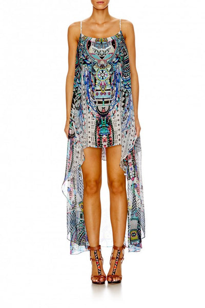Mini Dress W/ Long Overlay- Maasai Mosh
