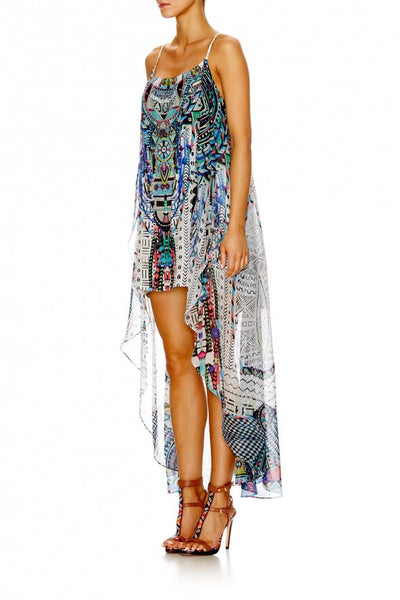 Mini Dress W/ Long Overlay- Maasai Mosh