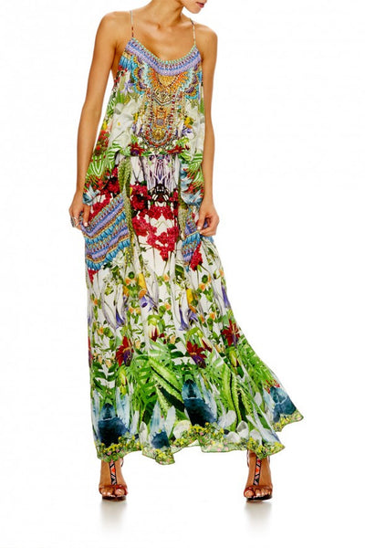 Tback Shoestring Strap Top- Exotic Hypnotic