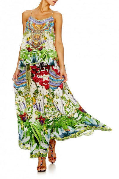 Tback Shoestring Strap Top- Exotic Hypnotic