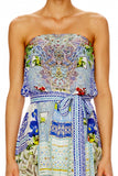 Strapless Playsuit W/ Tie Waist- My Majorelle