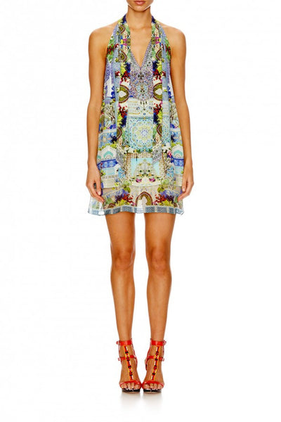 Vneck Dress W Tie Front- My Majorelle