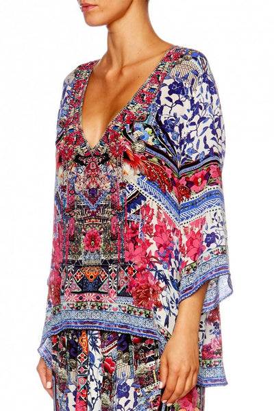 V Neck Oversized Blouse- From Kali With Love
