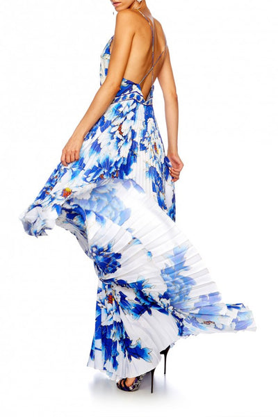 Pleated Slip Dress- Ring Of Roses