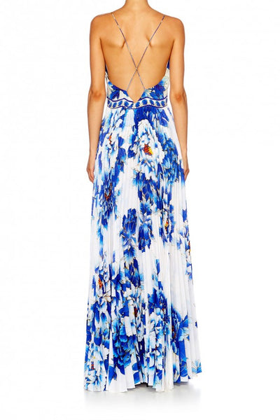 Pleated Slip Dress- Ring Of Roses