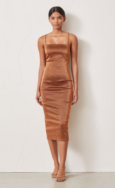 Bronze Baby Midi Dress