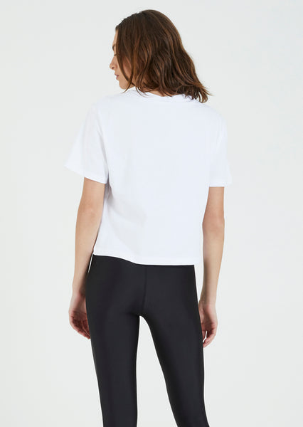 Ignition Cropped Tee- White