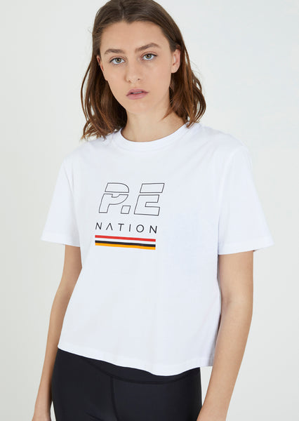 Ignition Cropped Tee- White