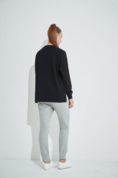 Embossed Sweat- Black