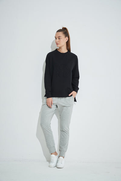 Embossed Sweat- Black