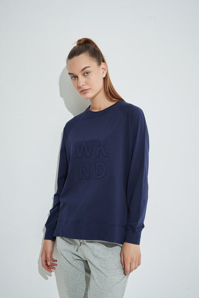 Embossed Sweat- Midnight Blue