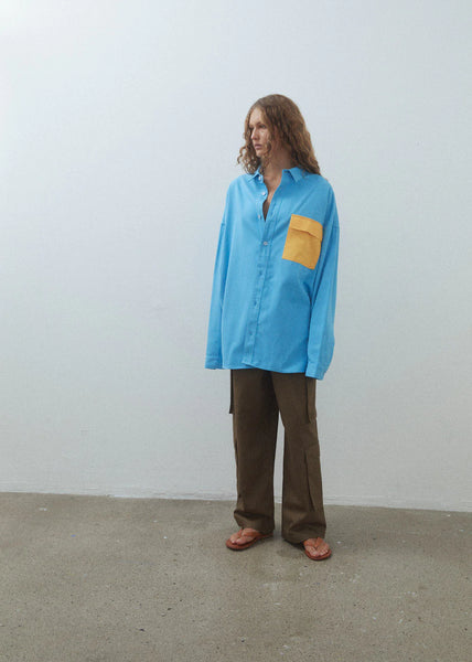 George Shirt In Cyan