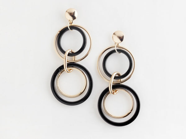 Trio Earrings- Black