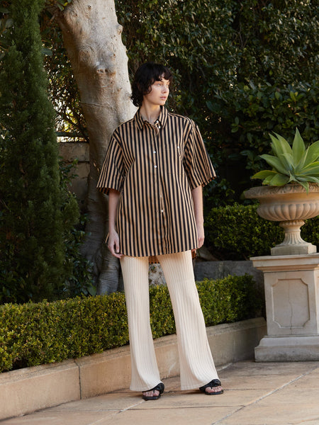 Bobby Shirt In Latte/Black