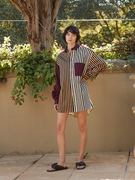 Benny Shirt- Red/Brown