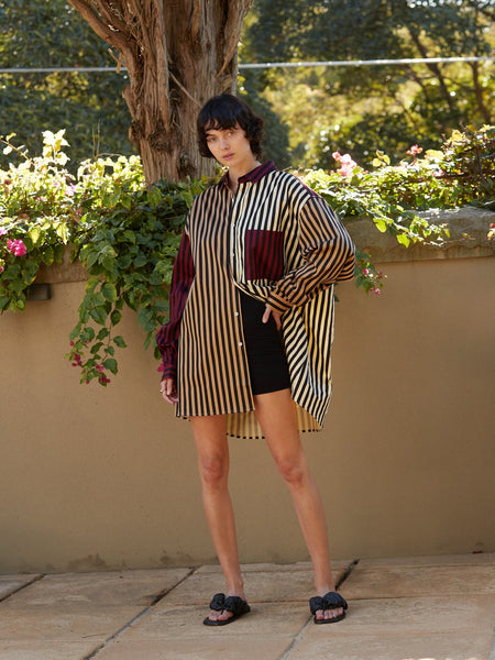 Benny Shirt- Red/Brown