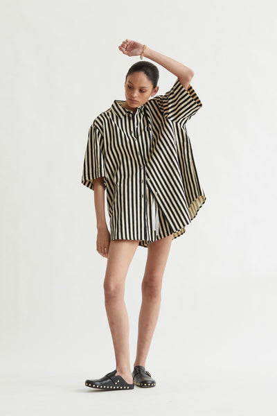 Bobby Shirt In Cream/Black