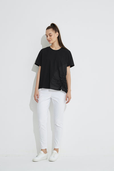 Ruched Top- Black