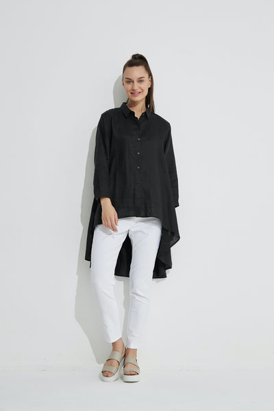 Drop Side Shirt- Black