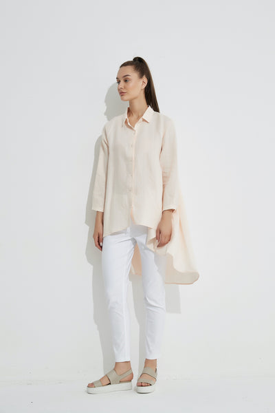 Drop Side Shirt- Pale Pink
