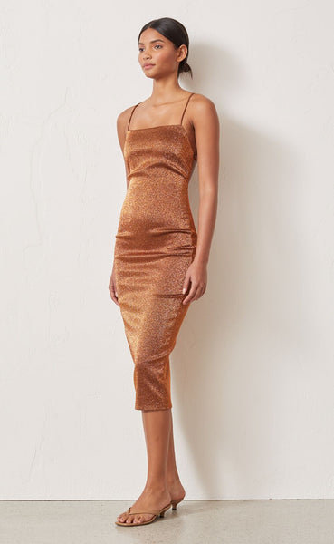 Bronze Baby Midi Dress