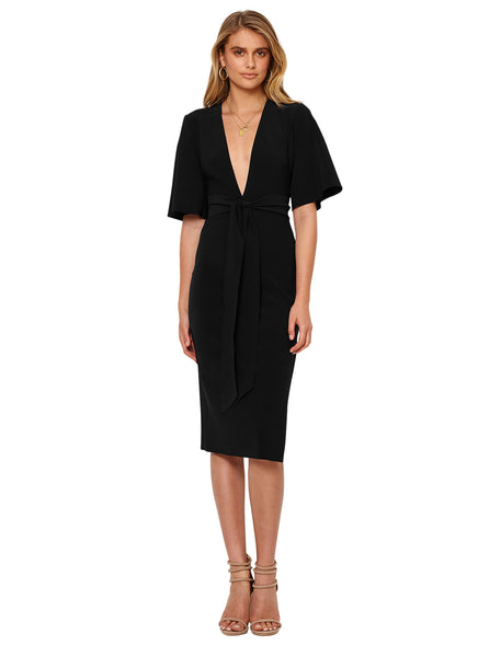 Bon Marche Plunge Dress- Black