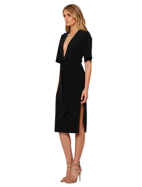 Bon Marche Plunge Dress- Black