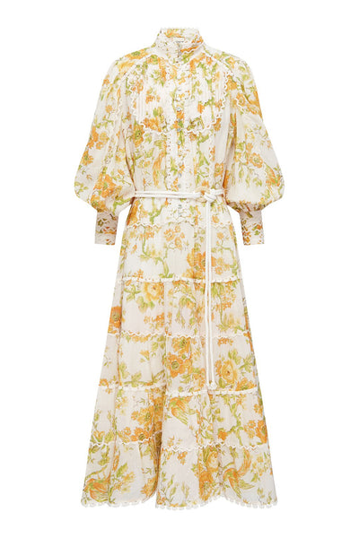 Songbird Tiered Midi Dress