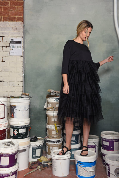 Out Of Bounds Dress- Black