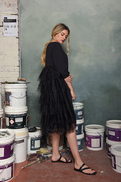 Out Of Bounds Dress- Black