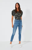 Aspen Puff Sleeve Tee- Leopard