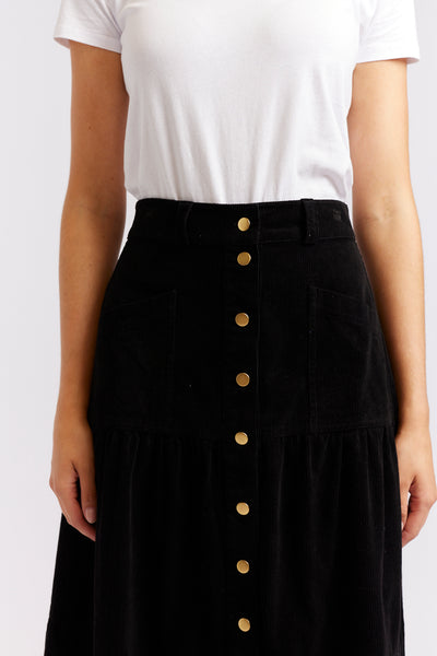 LOTUS BLACK CORD SKIRT