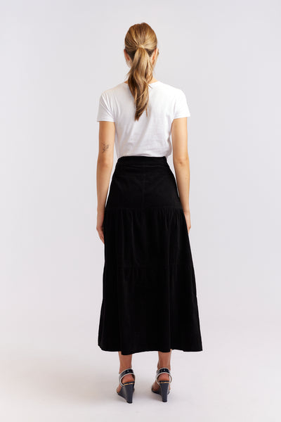 LOTUS BLACK CORD SKIRT