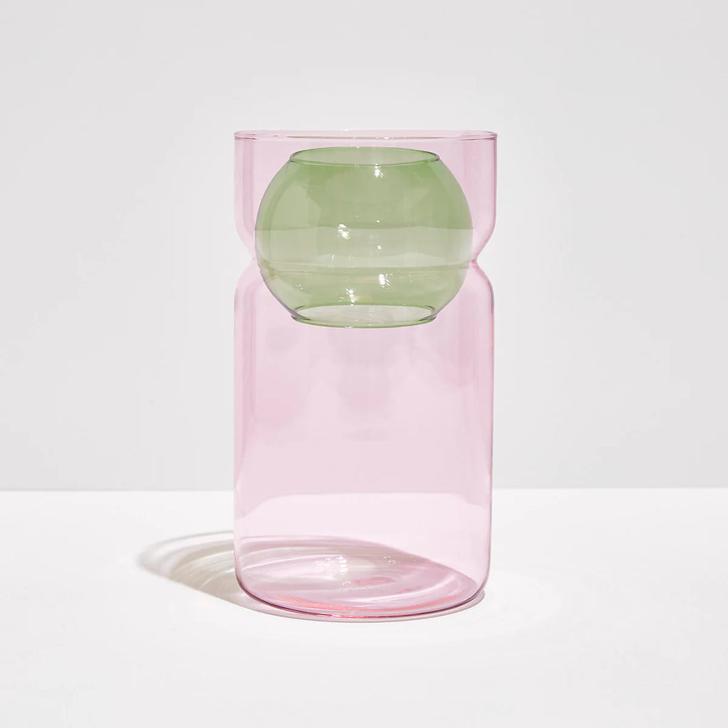 Balance Vase Pink + Green