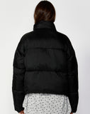 Dylan Cropped Puffer Jacket- Black