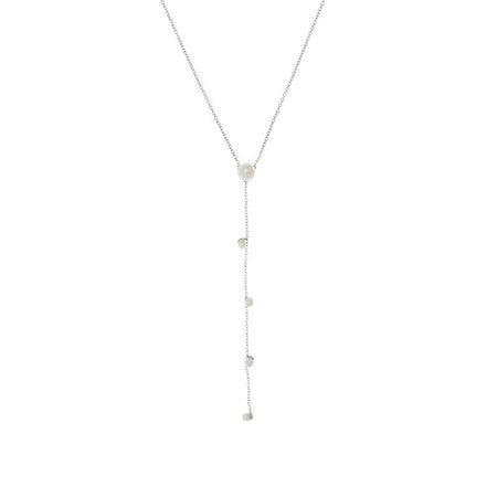Before The Sunset Pearl Drop Necklace- Rose Gold