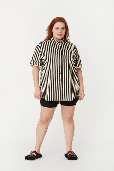 Bobby Shirt In Cream/Black