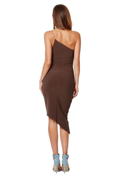 Boudoir Asymmetrical Dress- Olive