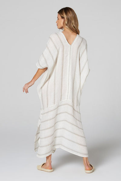 Button Down Mumuti Dress- Natural